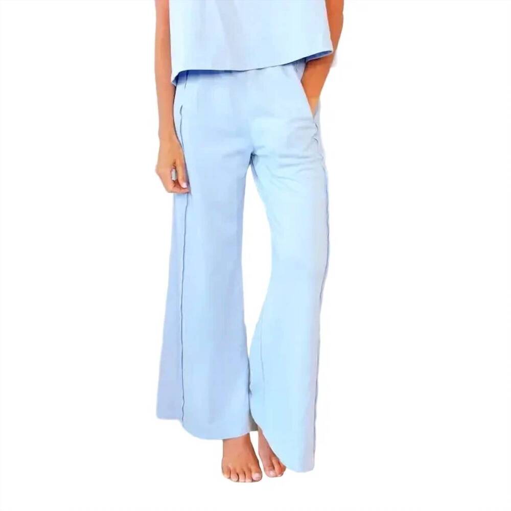 NEW POPPY & PINE women's flowy pant in powder blue